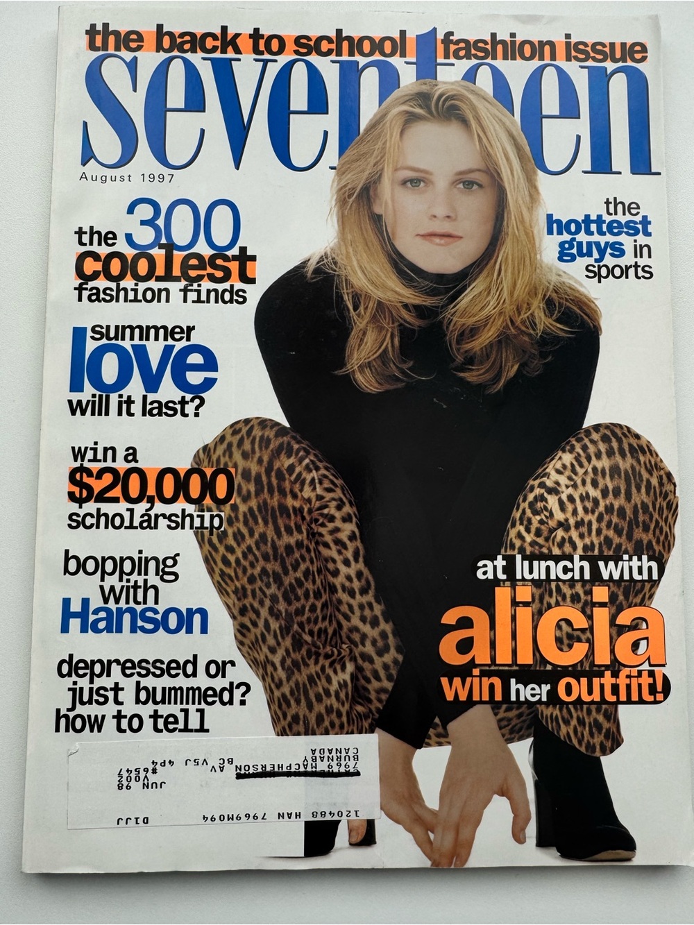 Seventeen 17 Teen Magazine August 1997 Alicia Silverstone